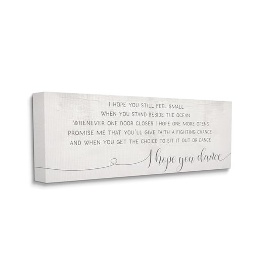 Stupell Industries Faith Fighting Chance Phrase Romantic Dance Quote Canvas Wall Art
